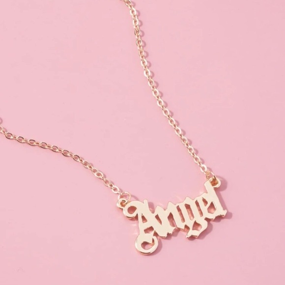 👼 Awesome Angel Cursive Pop Art  Necklace 👼 - Picture 3 of 3